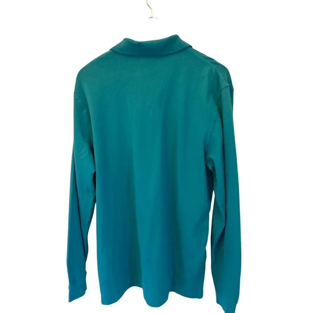 Southern Tide Polo Long Shirt Mens Medium Blue Green Skipjack Logo Size Med